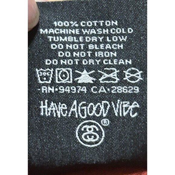 Stussy Mens Red Short Sleeve Tie Dye T-shirt Size Medium - Picture 3 of 3